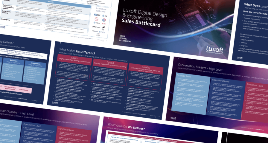 Re-defining Luxoft’s market category definition, its portfolio structure and its go-to-market value.